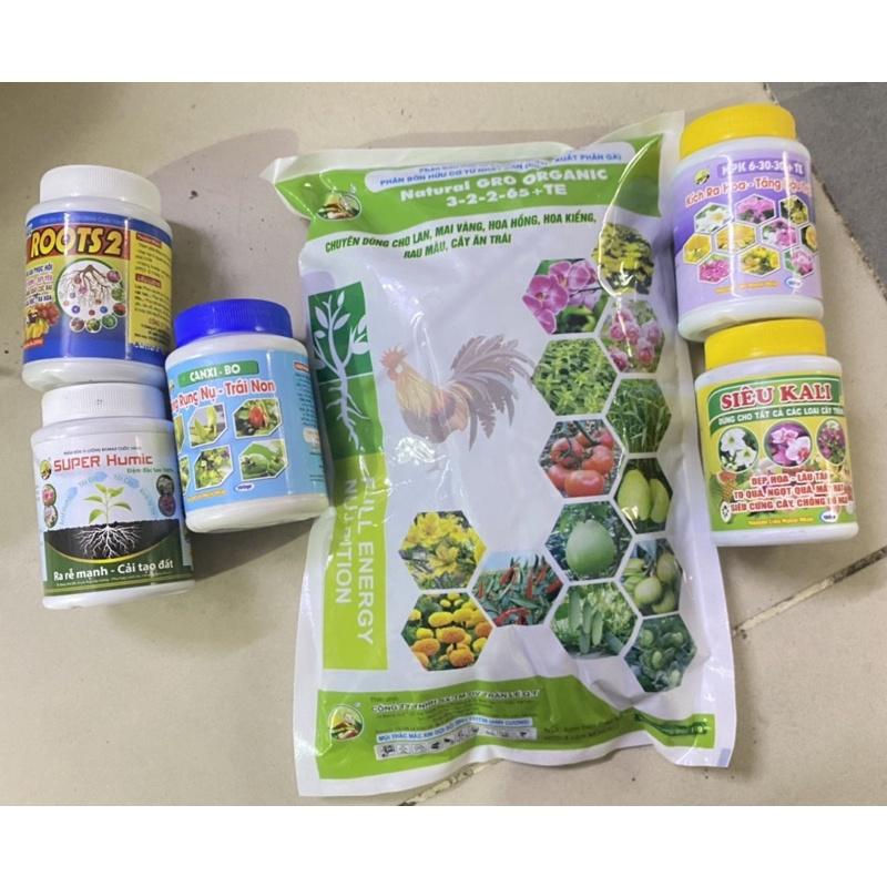 Combo phân bón chuyên dùng cho cây hái trái ớt,dưa leo, cà chua, bầu bí mướp và cây ăn trái