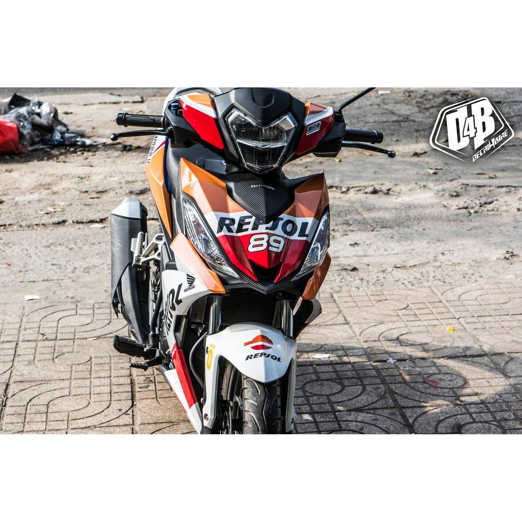 Tem trùm xe dành cho Winner 150 White Repsol