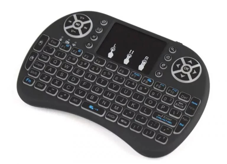 Bàn phím mini dùng pin rời chống chai pin đa năng có touchpad Mini Keyboard - Hàng nhập khẩu