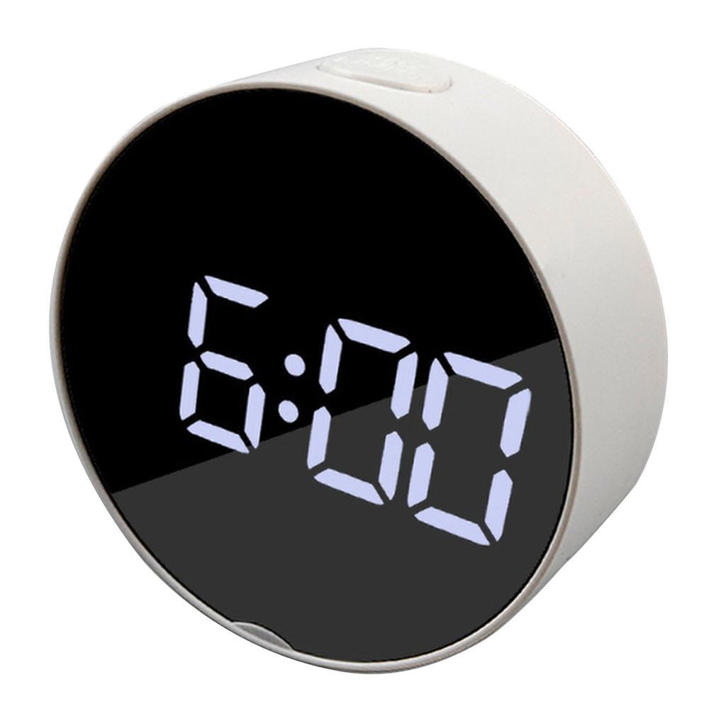 LED Screen Bedside Table Clock Mirror Suface Digital Clock A