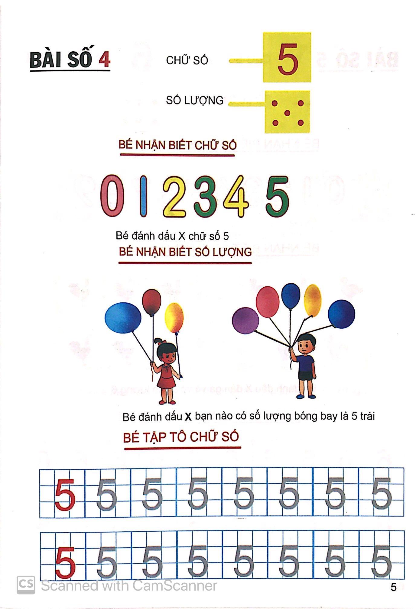 Bé Học Toán Dành Cho Trẻ 5 - 6 Tuổi