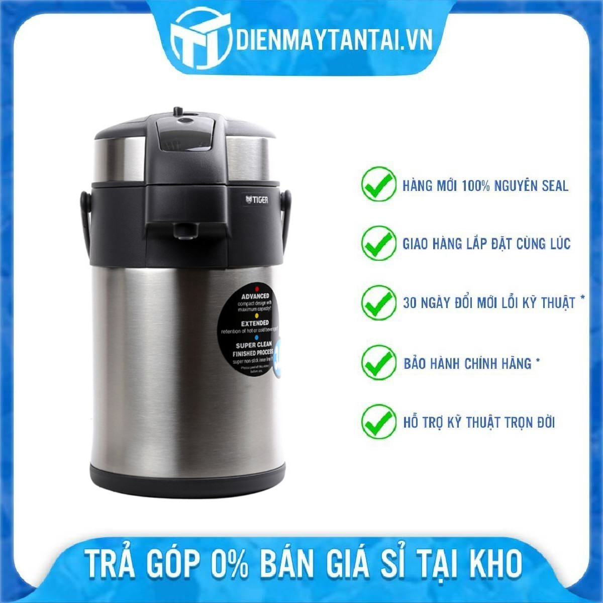 Bình thủy giữ nhiệt rót Tiger MAA-A302 3 lít Hàng Chính