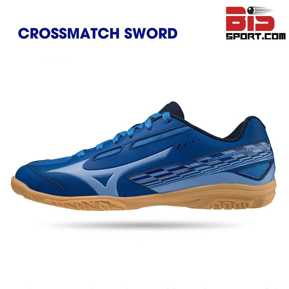 Hình ảnh Giày Bóng Bàn Mizuno Crossmatch Sword Hàng Chính Hãng - Xanh Dạ Quang - Giày Cực Êm , Siêu Bám Sàn , Siêu Bền