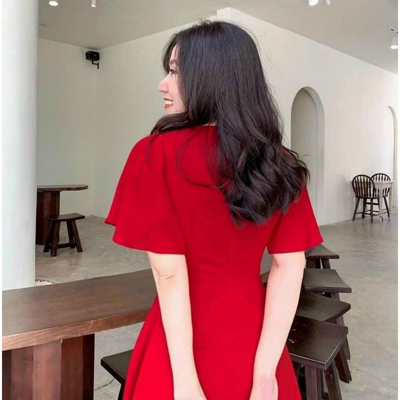 ĐẦM NỮ TAY CÁNH TIÊN NHÚN EO ĐI TIỆC