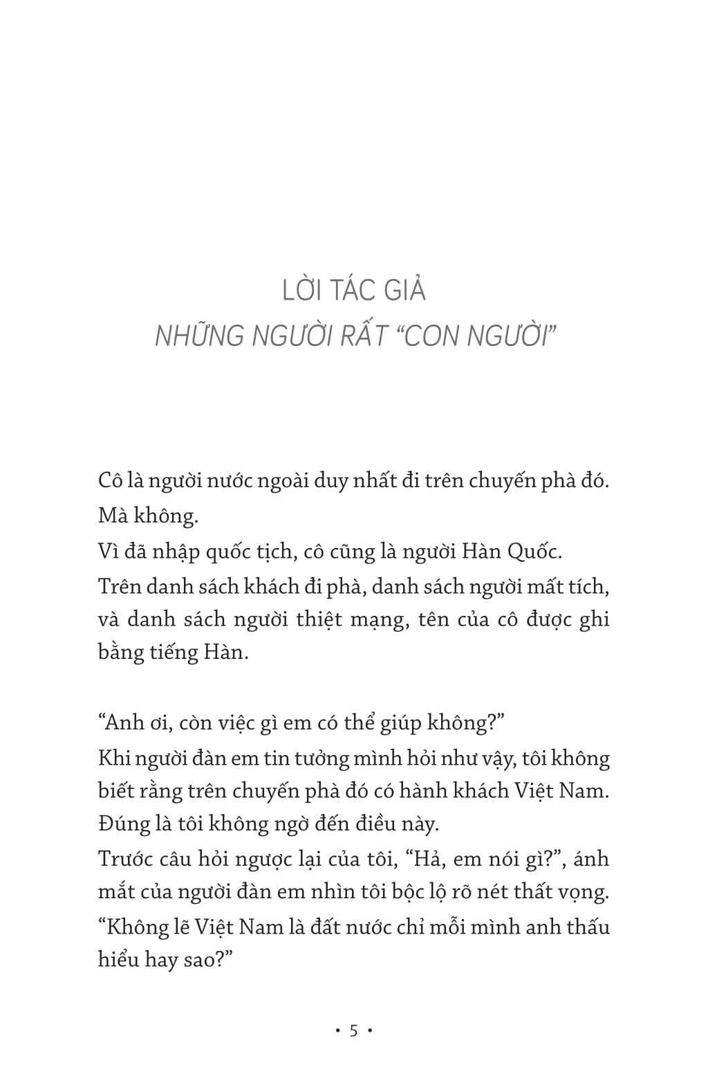 SEWOL: TẬP TRUYỆN NGẮN_TRE