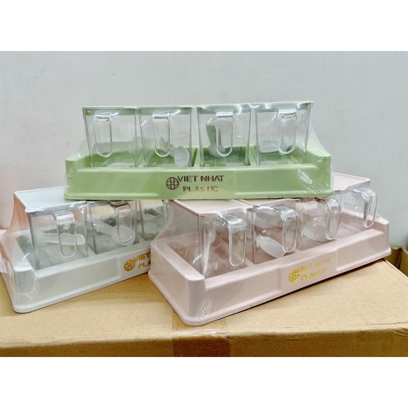 BỘ 4 LỌ ĐỰNG GIA VỊ VIỆT NHẬT LOẠI LỚN