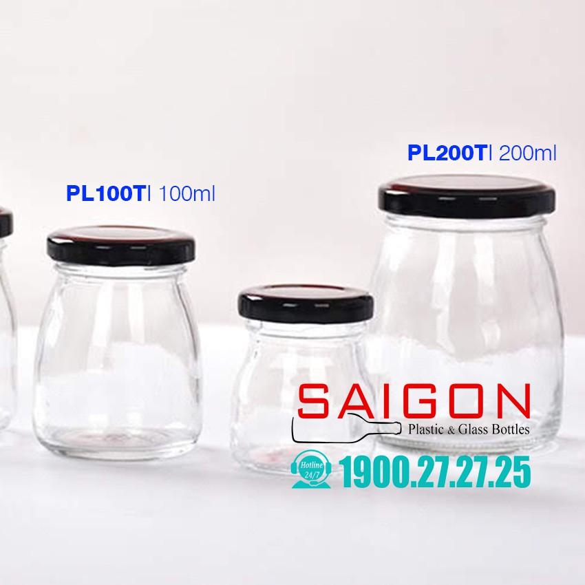 Combo 06 Hũ Sữa Chua Thủy Tinh Nắp Thiết 100ml , 200ml | Tùy Chọn dung Tích