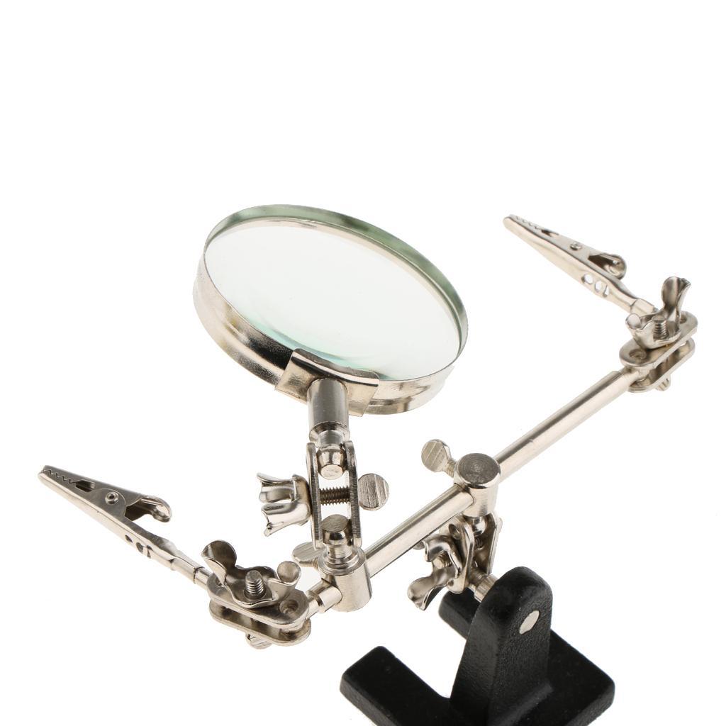 Helping Hand Magnifying Glass Tool Jewelry Stand Holder Soldering Clamp Tool