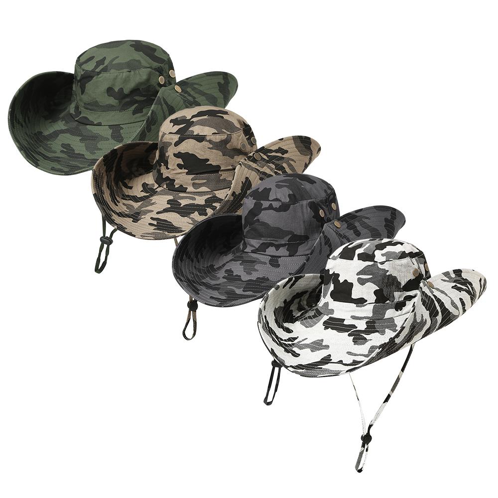 Mũ Boonie Camo Vành Rộng Để Săn Bắn Câu Cá Ngoài Trời Nắng
