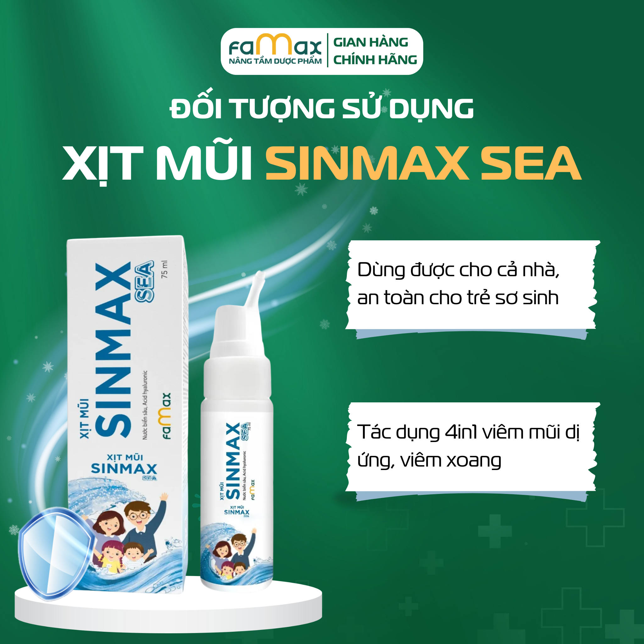 [FAMAX] Xịt mũi Sinmax Nature 20ml – Hỗ trợ viêm xoang, sổ mũi, nghẹt mũi nhanh chóng