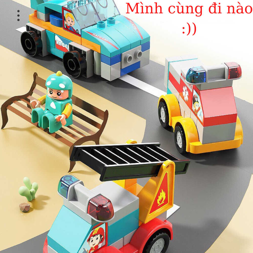 Đồ Chơi Xếp Hình Các Loại Xe Và Robot Biến Hình 195 Chi Tiết Loại To