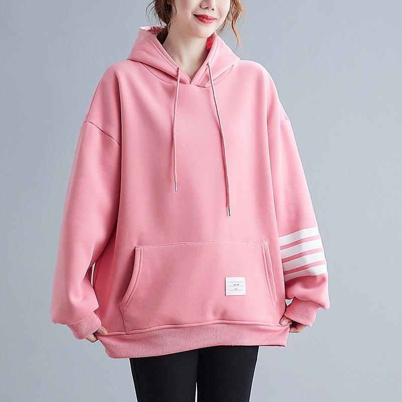 Áo HOODIE 100% COTTON nữ hoạ tiết đơn giản thể thao