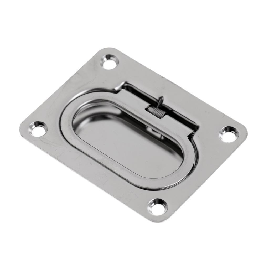 2pcs Stainless Steel Spring Lifting Recessed Pull Handle Marine Boat