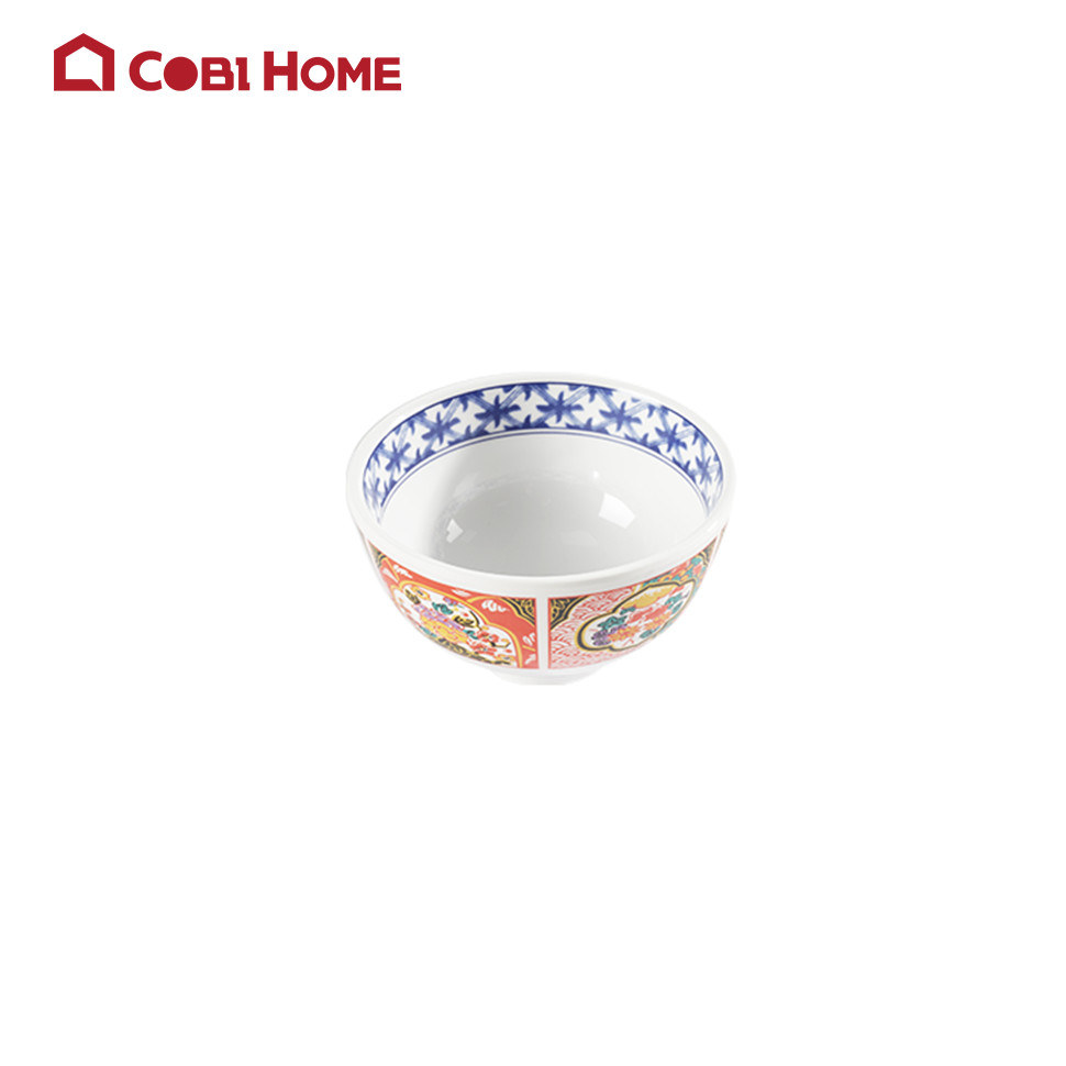 Chén, bát ăn cơm họa tiết bằng melamine cao cấp 11.7cm