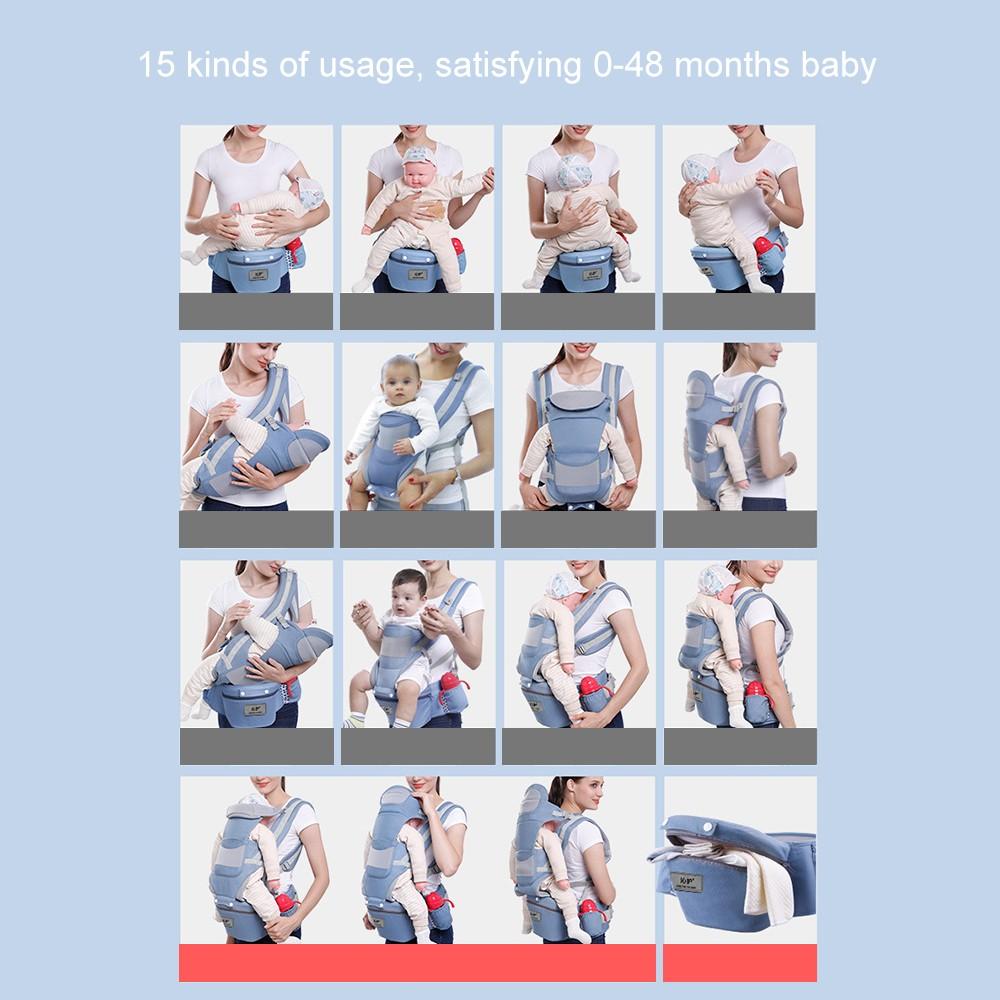 Công Thái Học Cho Bé Ba Lô Tàu Sân Bay Đệm Trước Ngồi Kangaroo Quấn Bé Sling Du Lịch Đa Năng Cho Trẻ Sơ Sinh 0-48M Túi Cho Bé