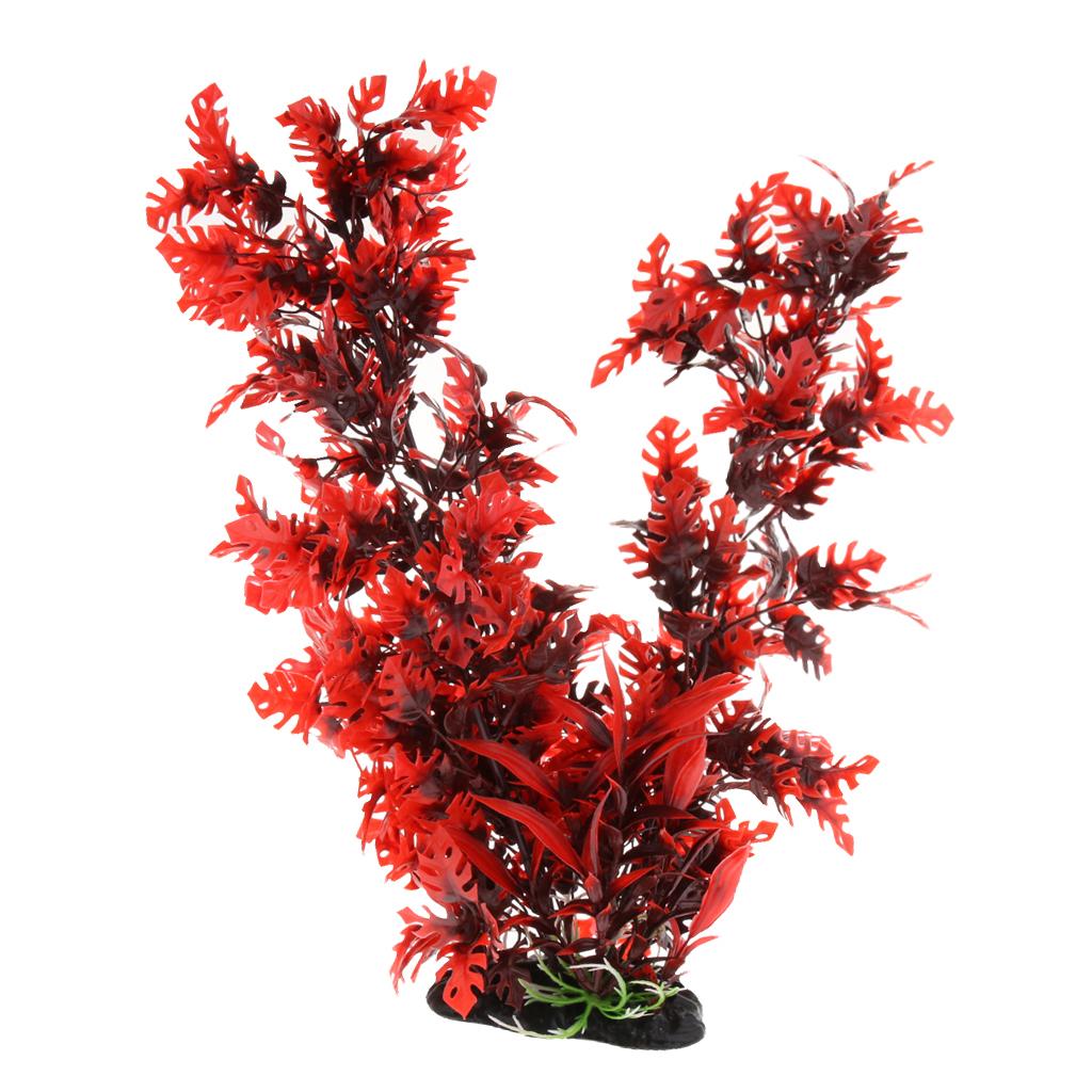 Large Aquarium Landscape Ornament Plastic 18-inch Tall Tree Fish Tank Decoration