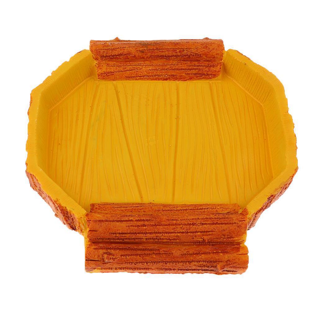 2Pcs Reptile Food Feed Dish Water Bowl for Tortoise Spider