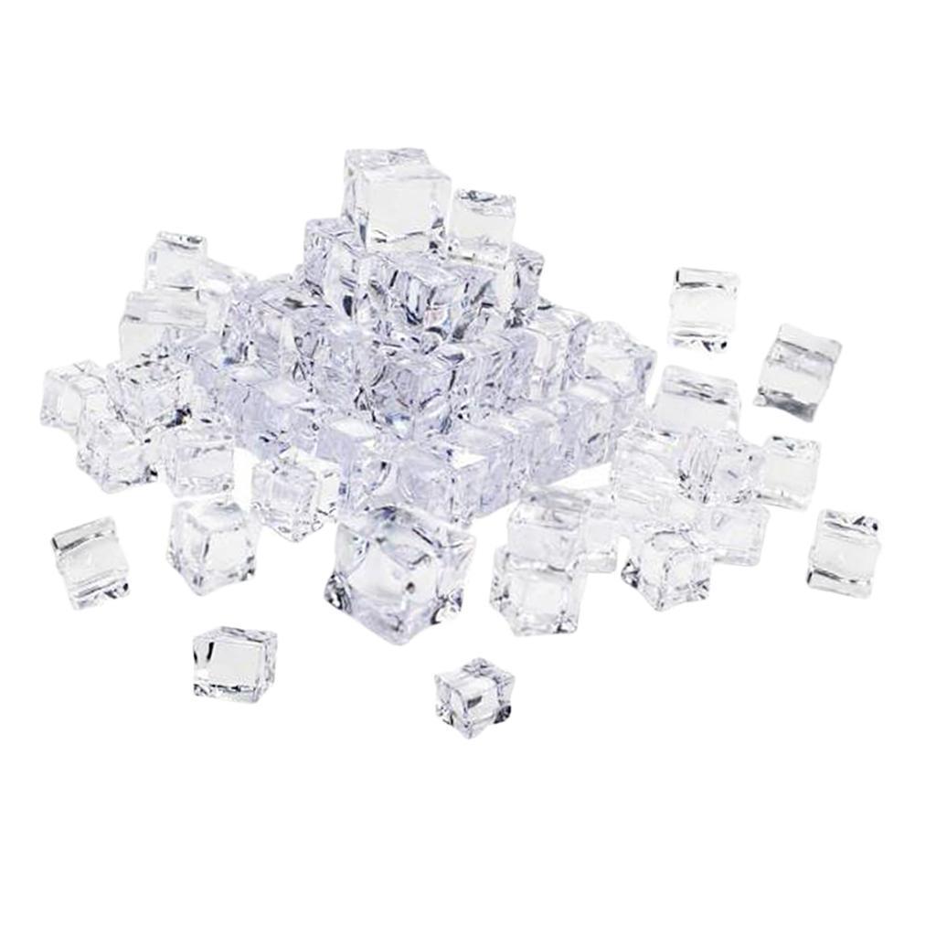 50 Pieces Clear Square Acrylic  for Photography Props  Decor 20mm