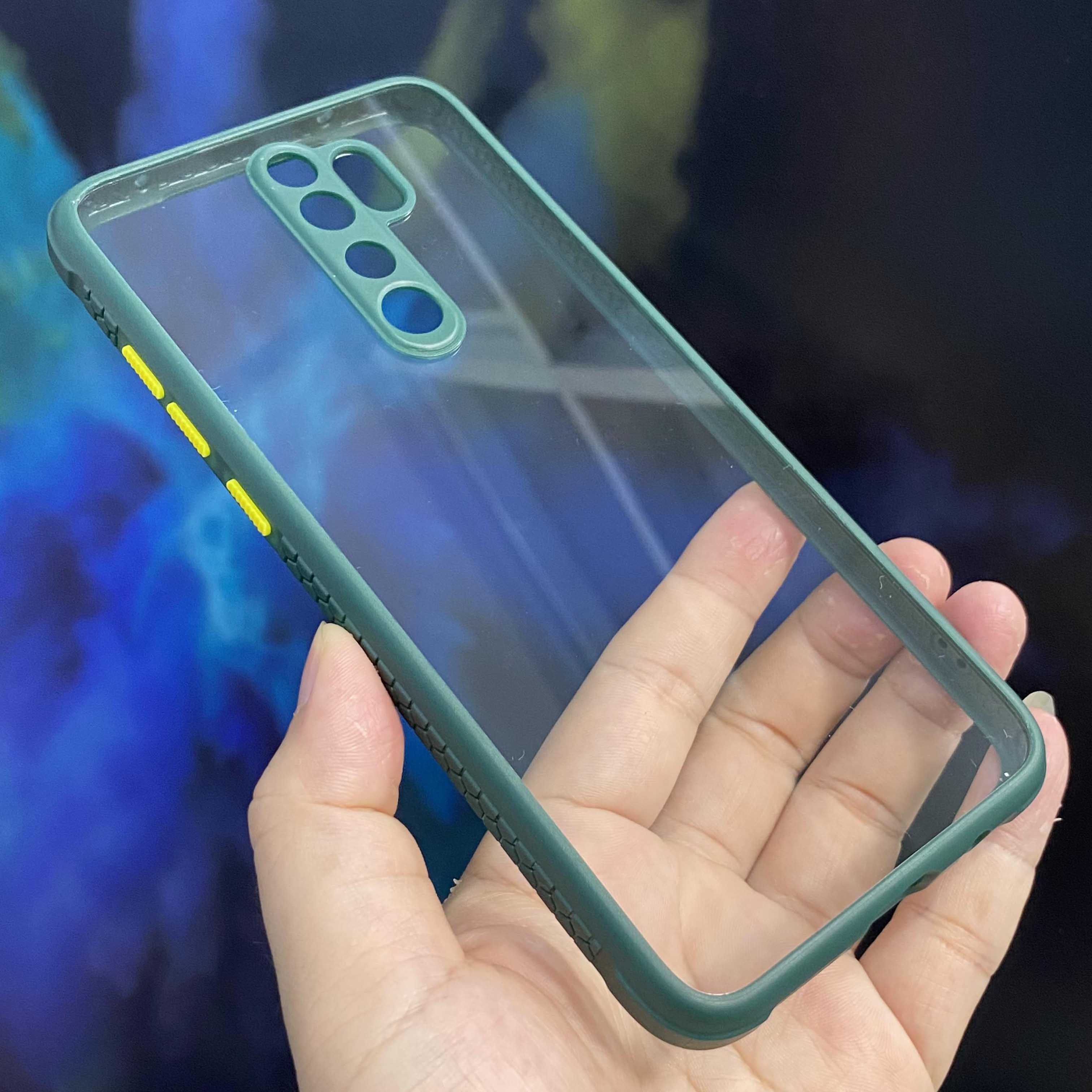 Ốp lưng cho Xiaomi Redmi Note 8 Pro trong viền màu che camera 4 Gốc chống sốc