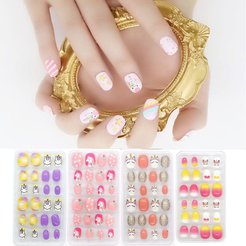 MÓNG BẦU TRÒN - BỘ 24 MÓNG DÁN CAO CẤP CHO BÉ - DÁN MÓNG AN TOÀN KHÔNG HƯ MÓNG