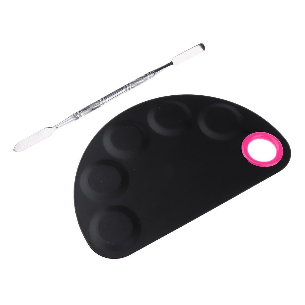 Pro Cosmetic Makeup Palette&Spatula Kit Portable Foundation Mixing DIY Tool