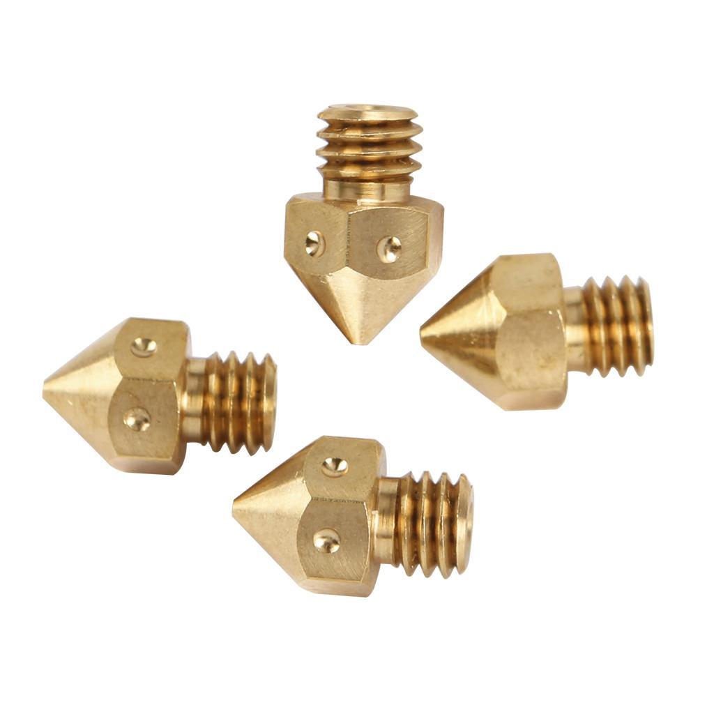 4Pieces MK8 Brass Nozzle 0.4mm 3D Printer Accessories For