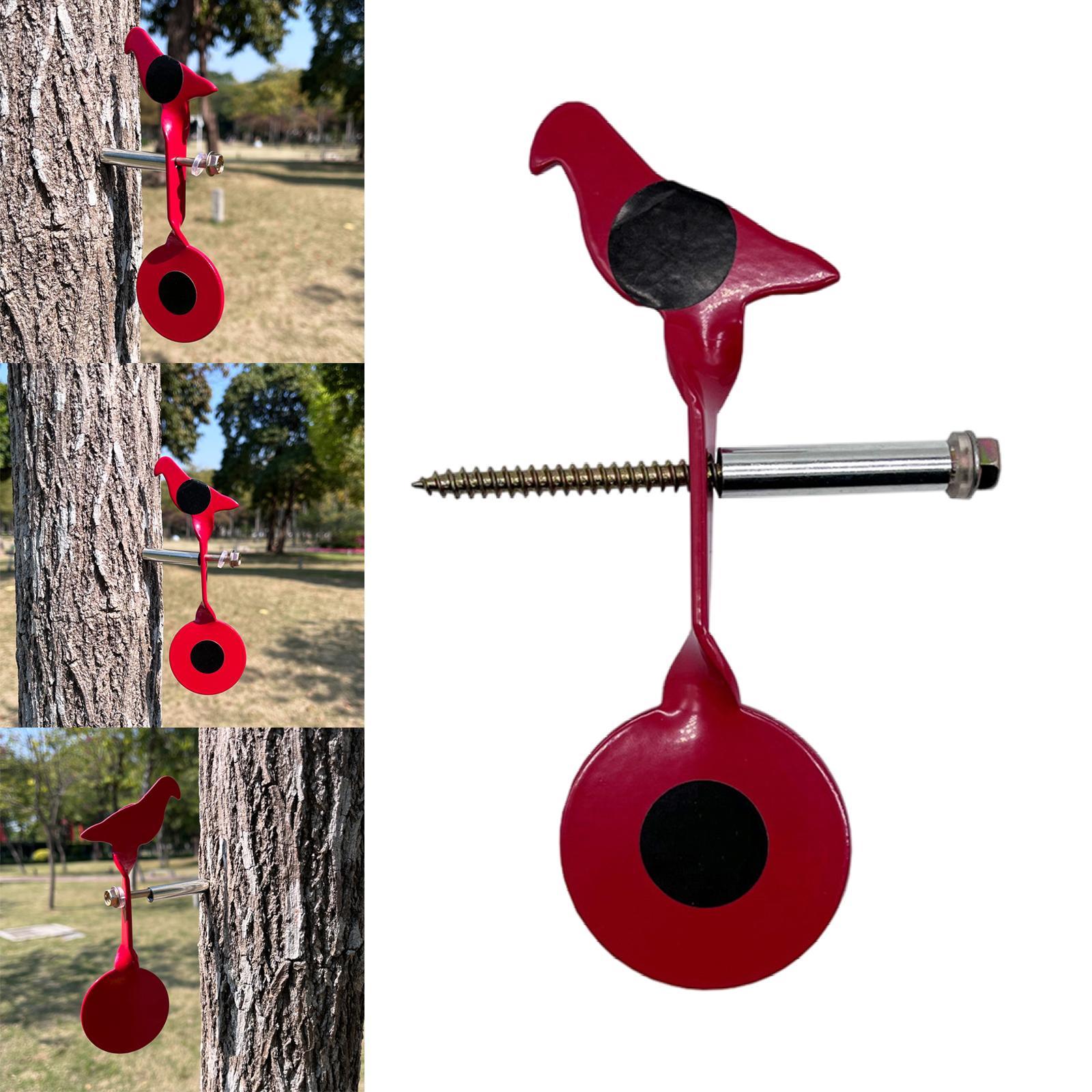 Red Bird Shape Shooting Target Auto Resetting Spinner Resetting Target for Hunting Practice