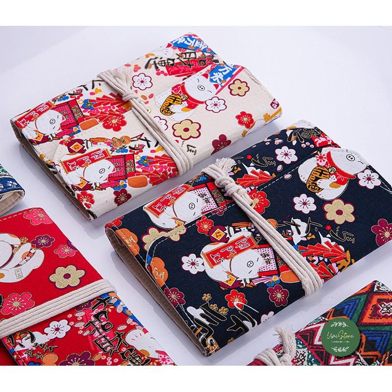 Sổ Còng bìa vải canvas - Sổ tay mèo đáng yêu