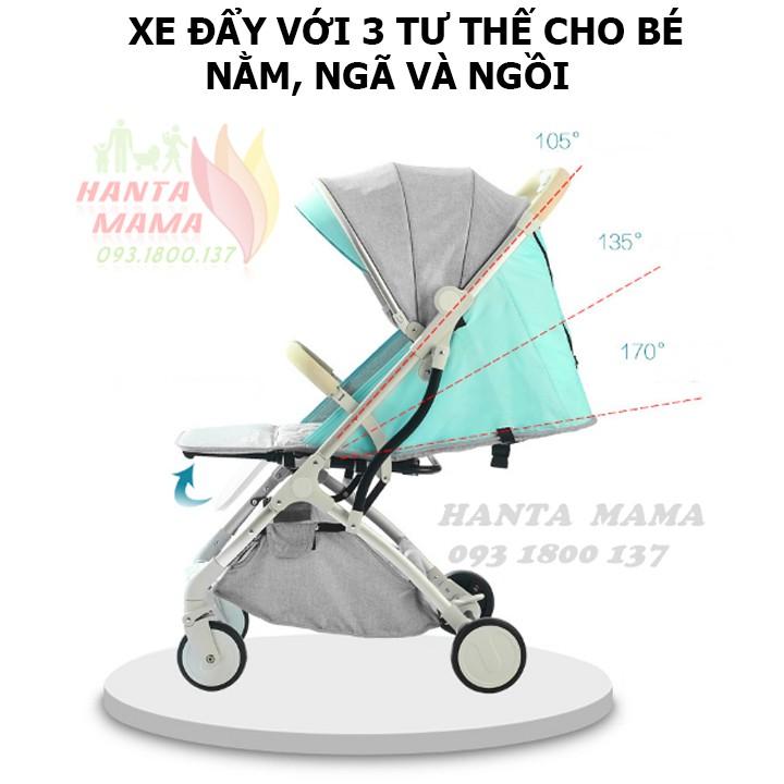 Free Ship Xe đẩy TIANRUI gấp siêu gọn vali kéo sang trọng, xe đẩy em bé, cho bé dạo chơi mọi nơi