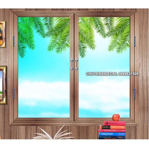 Decal Dán Kính Cao Cấp - Dây Leo Lá Mỏng