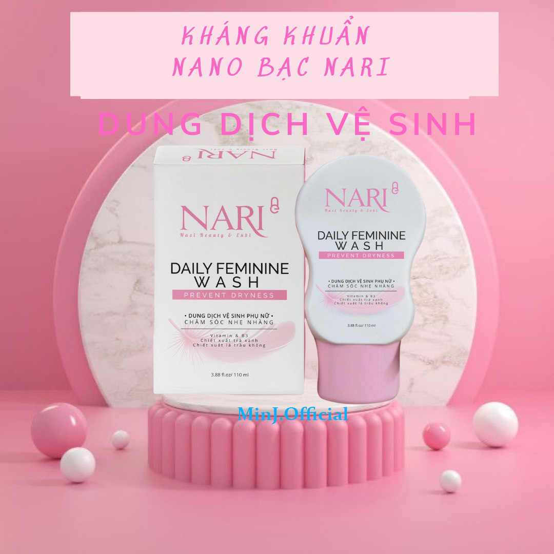 Dung dịch vệ sinh phụ nữ Nari ( DAILY FEMININE WASH) Sạch mịn thơm lưu hương suốt cả ngày Tuýp 110Ml