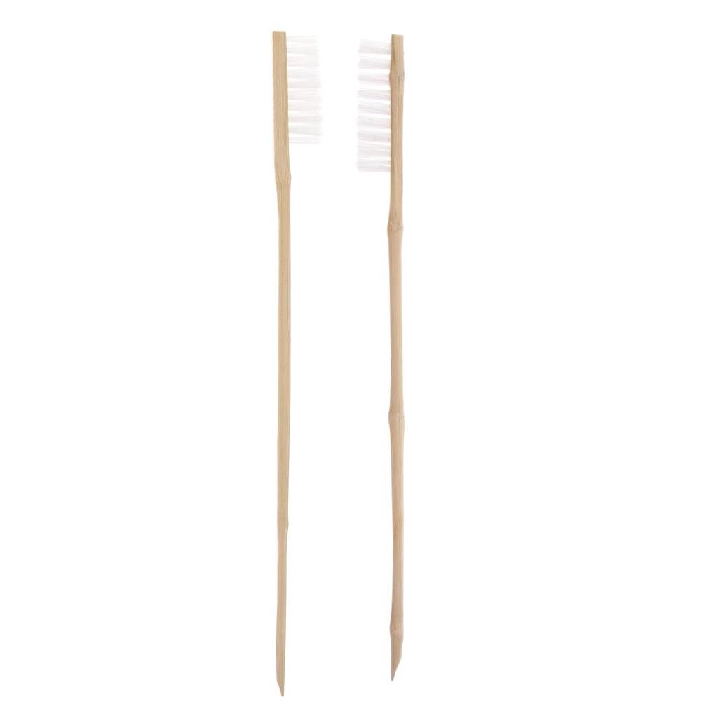 2 Pcs Wooden Long Handle Parrot Bird Cage Cleaning Brush Cage Accessories