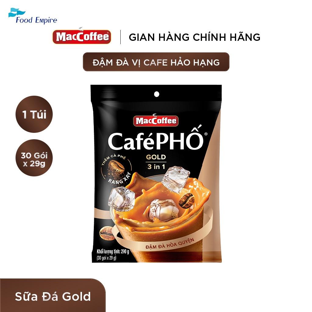 Túi Cà phê Phố Sữa Đá Gold - MacCoffee (bịch 30 gói x 29g)