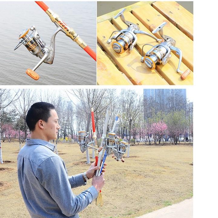 Máy Câu Cá Cao Cấp YUMOSHI Kim Loại - SANAMI FISHING,Cối kim loại