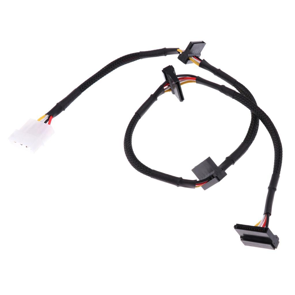 24-Inch 4-Pin Male To 4 15-Pin SATA II Female