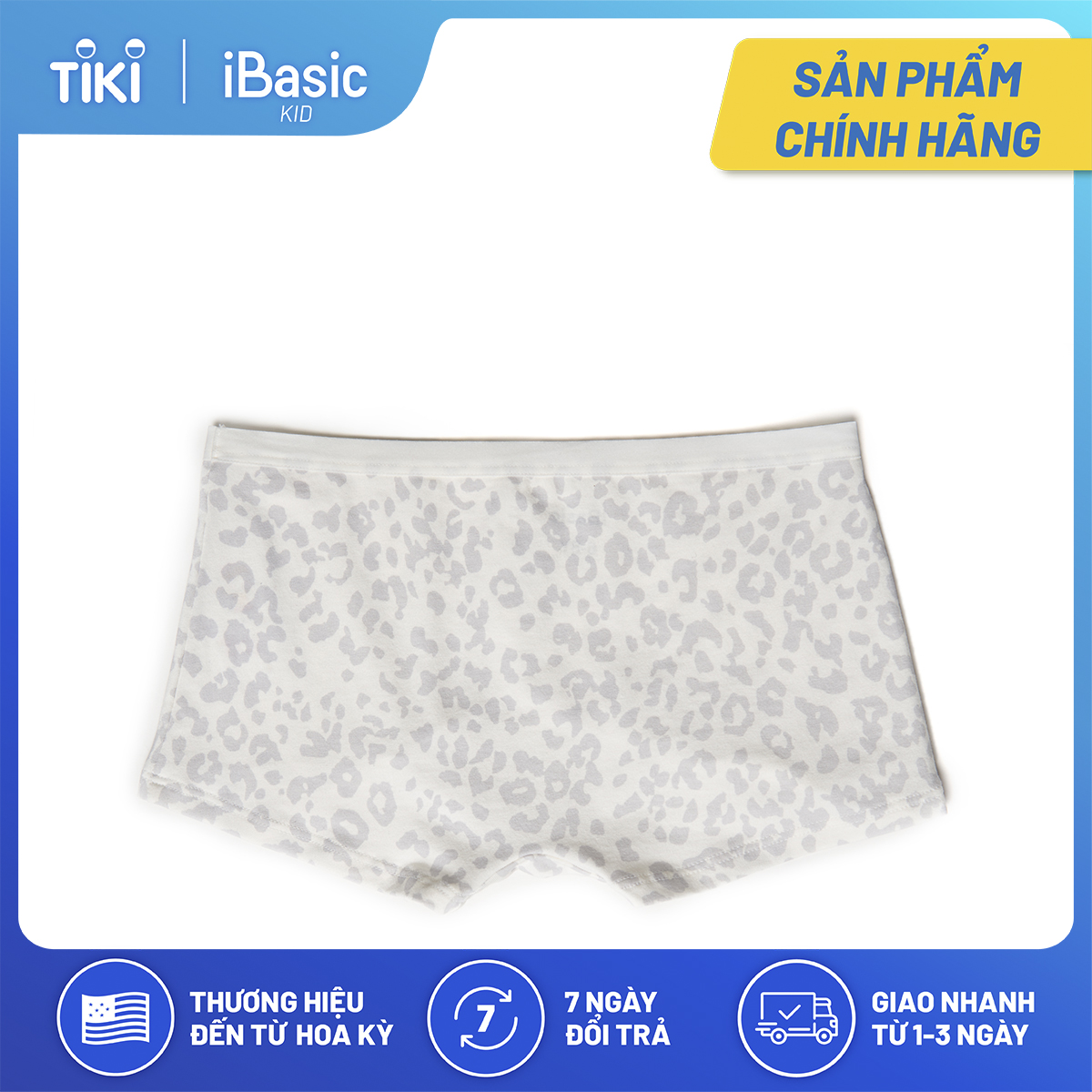 Hình ảnh Quần lót bé gái cotton boyshort hoạ tiết iBasic PANG014