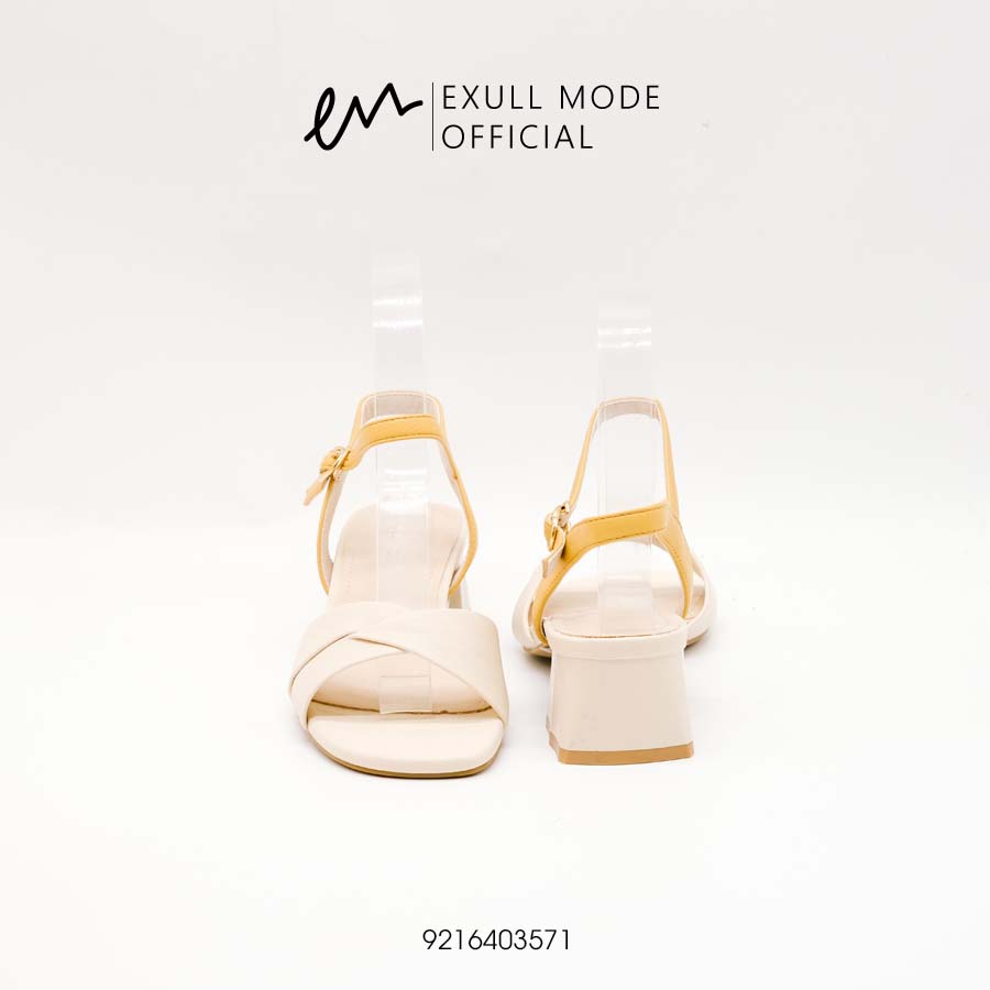 Sandals Gót Vuông Phối Màu Nữ Tính Exull Mode 92164035