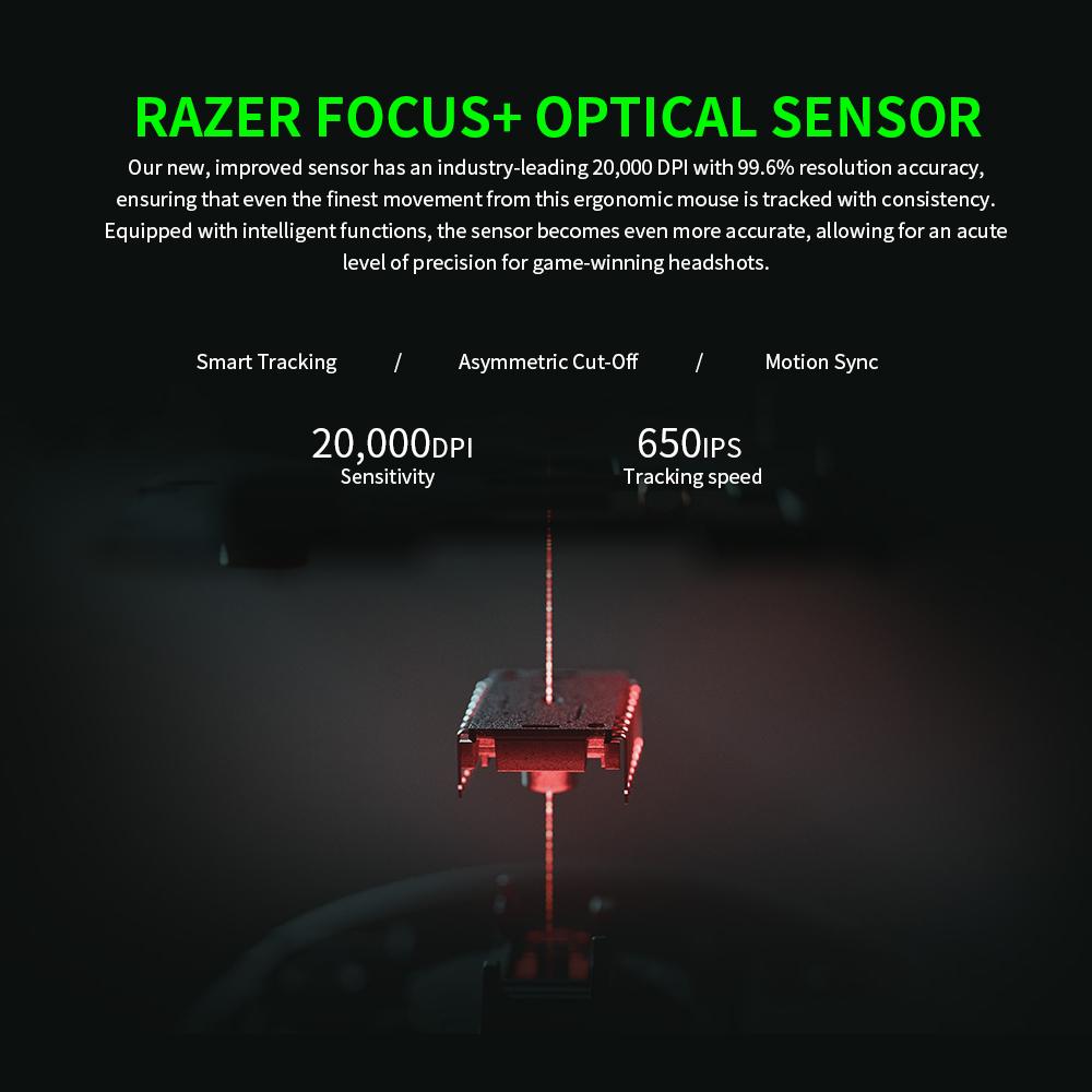 Razer DeathAdder V2 Wired Gaming Mouse 20000DPI Optical Sensor FOCUS+ Chroma RGB Mice 8 Programmable Buttons
