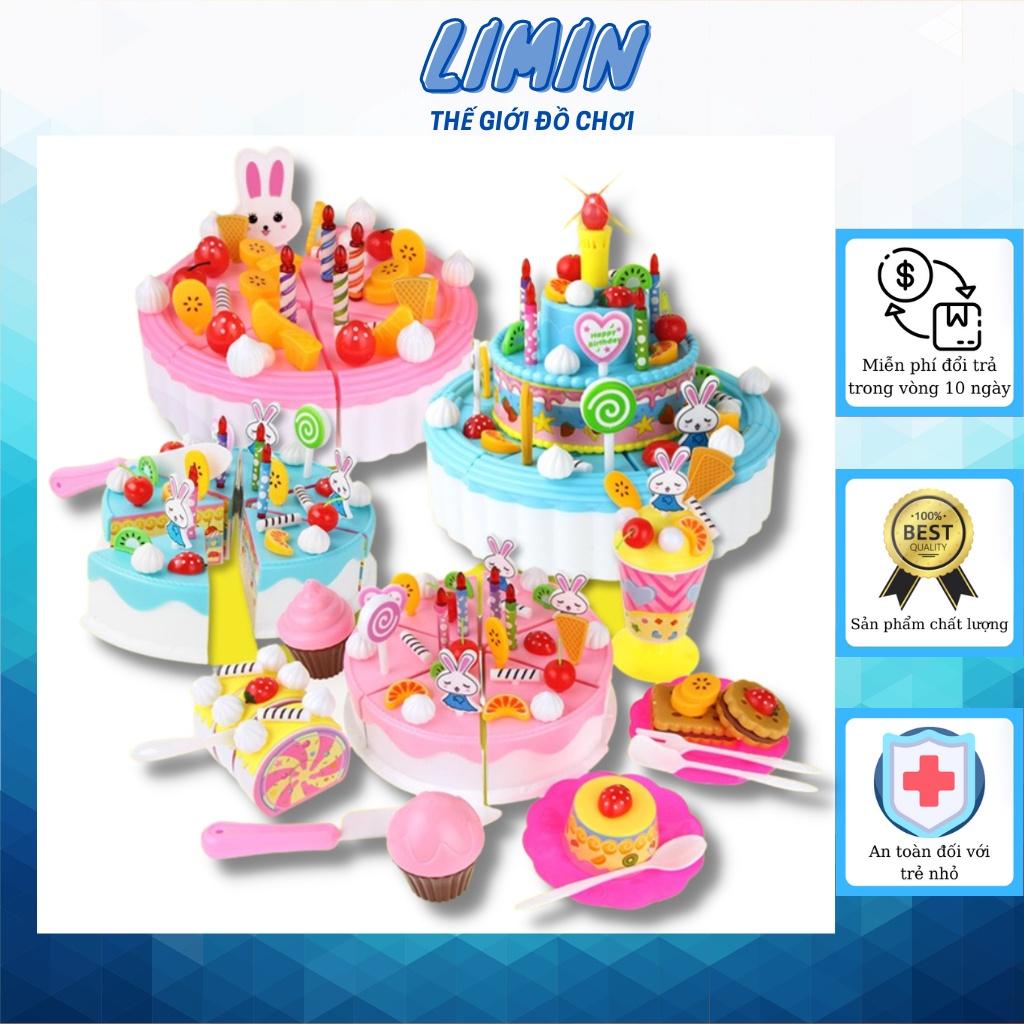 Bánh kem đồ chơi, đồ chơi bánh kem sinh nhật cho bé, chất liệu nhựa ABS cao cấp an toàn