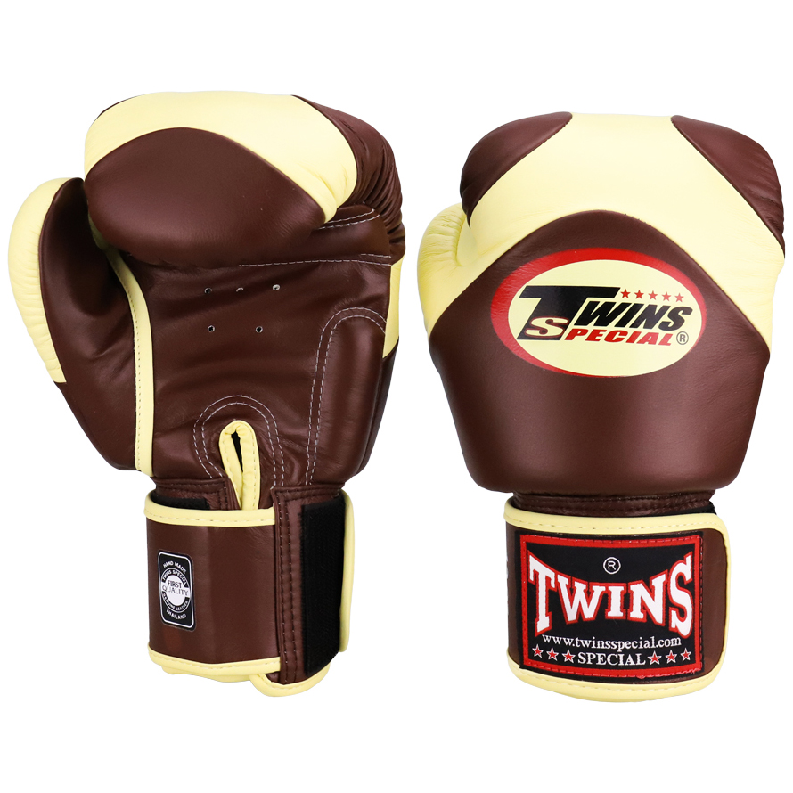 Găng boxing Twins BGVL-13 X-Pattern - Nâu/Vani