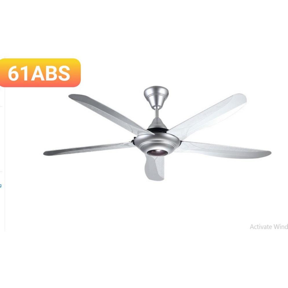 Quạt trần trên nhà Không Đèn -MS:61ABS 5 Cánh, nguyên nhân Lõi Đồng, Tặng Móc cao su đặc Treo Quạt,Có Đ