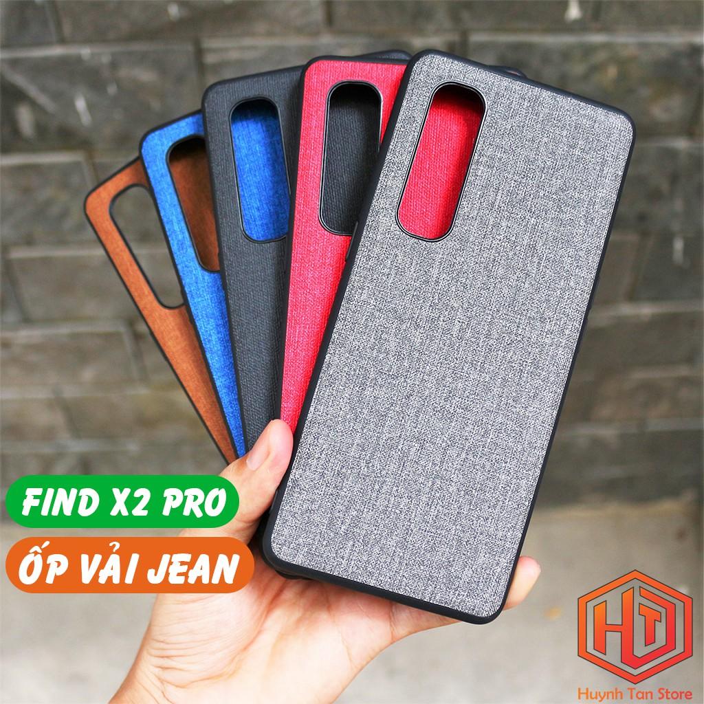 Ốp lưng Find X2 Pro vân vải Jean chống sốc, nhiều màu