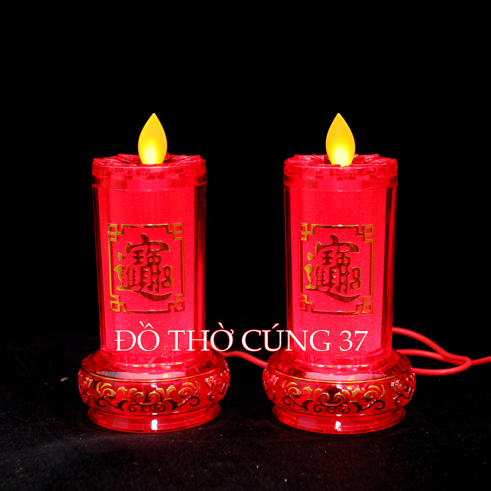 ĐÈN CẦY CHIÊU TÀI MÀU ĐỎ ĐIỆN + PIN