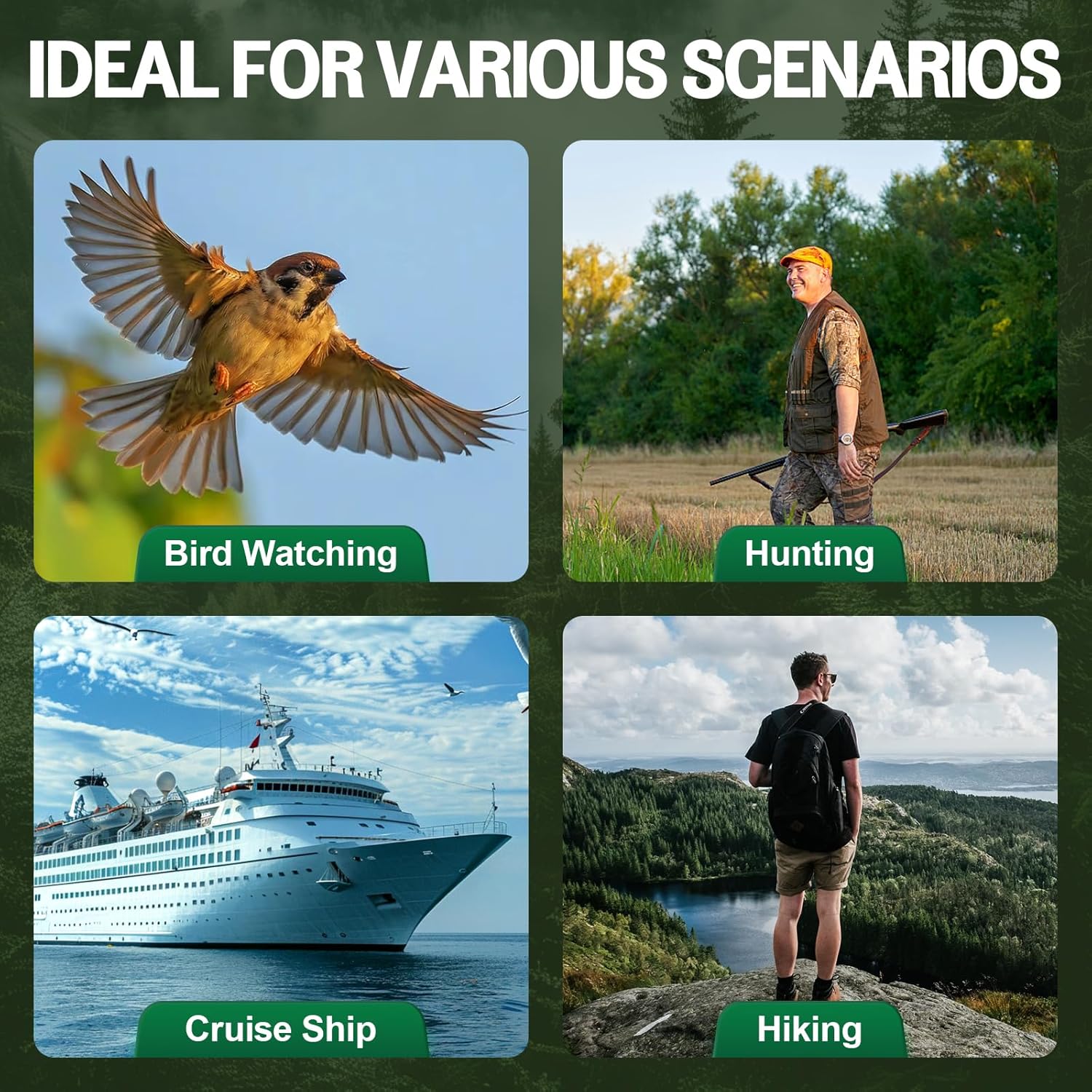 Ống nhòm hai mắt phóng đại lớn Terino BZ-1050HD new (lăng kính BAK4, HD, độ phóng đại lớn zoom 12x-36x, thấu kính FMC, màu đen) - Hàng chính hãng