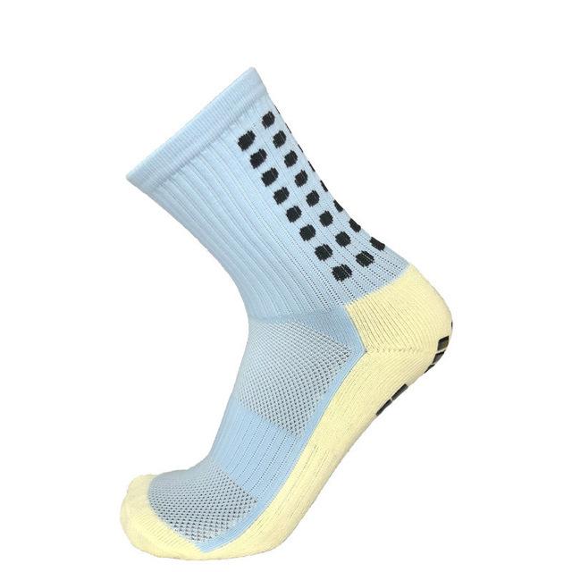 Vớ cotton phong cách mới nhất phim chống trượt đáy khăn dày dày cho nam vớ bóng đá ống giữa thể thao thấm hút mồ hôi vớ bóng rổ ống ngắn