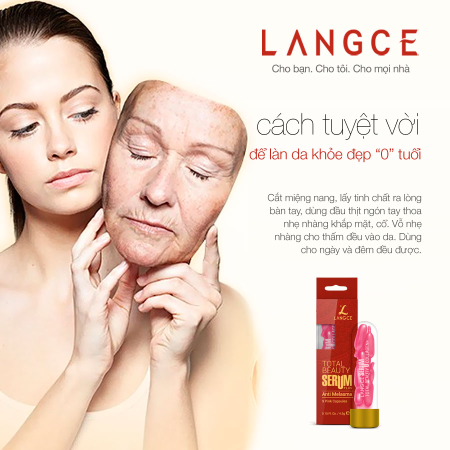 SERUM COLLAGEN+ ĐẸP DA VIÊN NANG HỒNG LANGCE