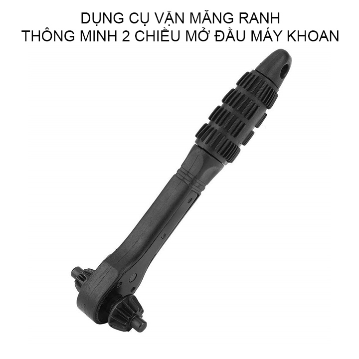 Tay vặn măng ranh 2 chiều mở đầu máy khoan, với 2 đầu D12.7mm và D17.5mm