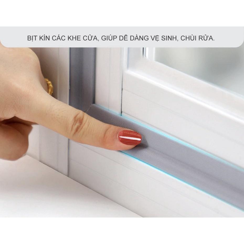 Nẹp Chặn Khe Cửa Sổ Xám, MIếng Chặn Đi Hơi Máy Lạnh, Ron Cửa Chống Bụi Chắn Khe Cửa Ra Vào