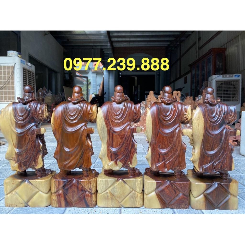 Tượng quan công gỗ cẩm 30cm