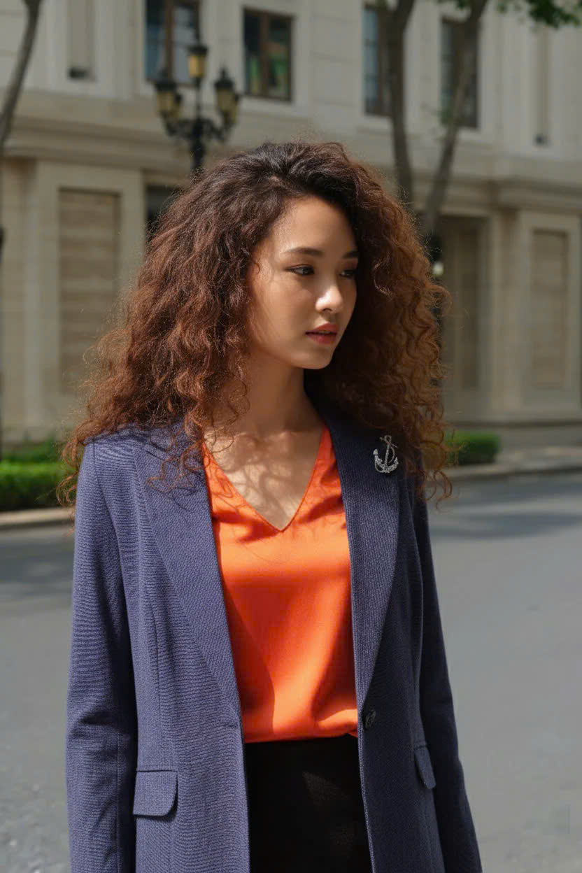 Áo Vest Blazer Linen Hải Nham thời trang thiết kế Hity Top155